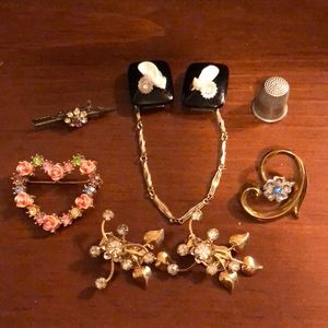 Vintage Pins Earrings and more